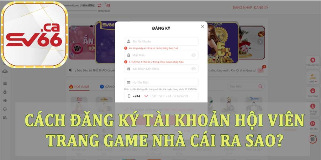 Cách đăng ký tài khoản hội viên trang game nhà cái ra sao?